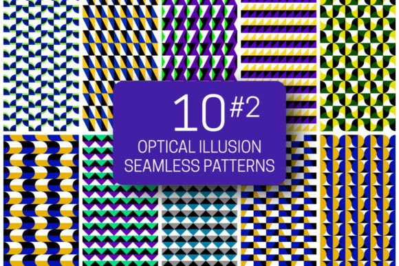 10 Optical Illusion Patterns Pack 2