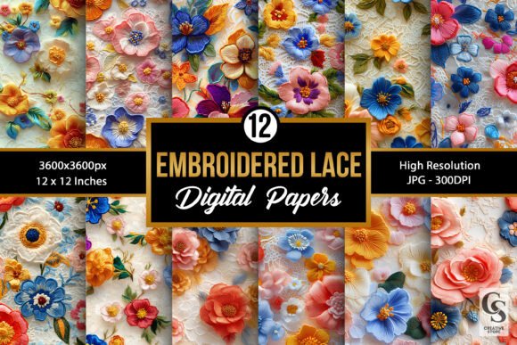 3d Embroidered Floral Lace Patterns