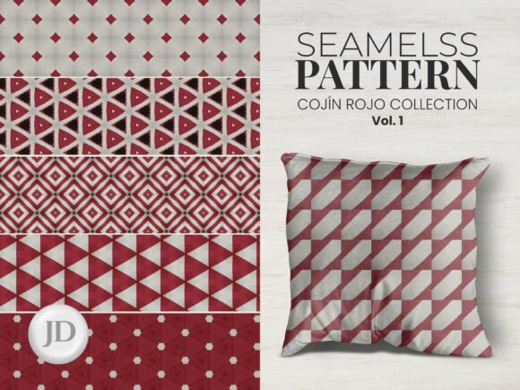 Cojín Rojo Seamless Patterns Vol. 1: Elevating Textile and Design Projects