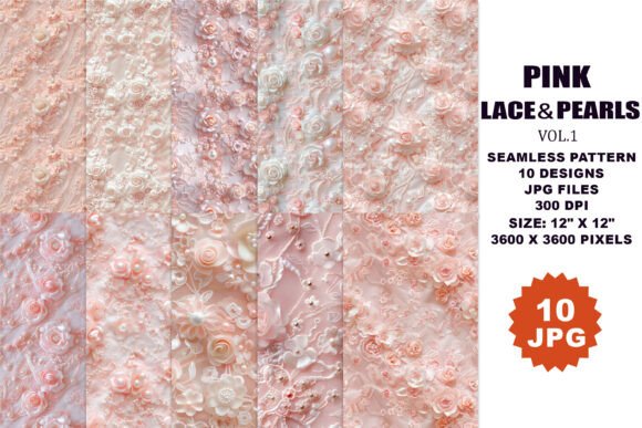 Evaluating Pink Lace and Pearls Seamless Patterns for High-End Design Projects