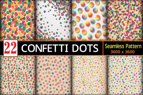 Seamless Confetti Dot Patterns Pack