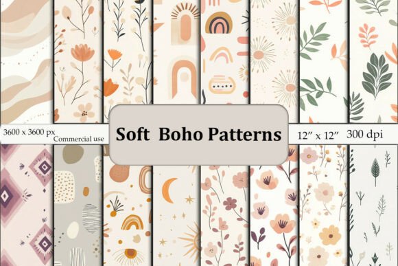 Soft Boho Seamless Patterns: A Strategic Asset for Visual Branding and Creative Operations