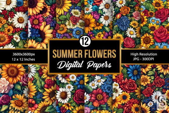 Summer Floral Bouquet Seamless Patterns: A Strategic Asset for Creative Branding and Design