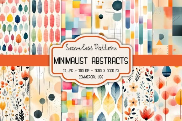 The Art of Seamless Minimalist Abstract Patterns: A Creative Guide to 33 Digital Designs