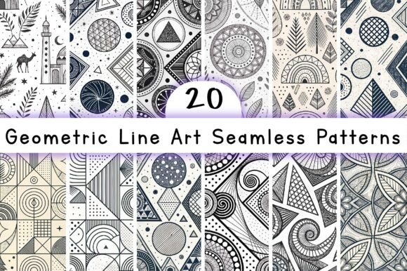Unlocking Creative Potential with Geometric Line Art Seamless Patterns